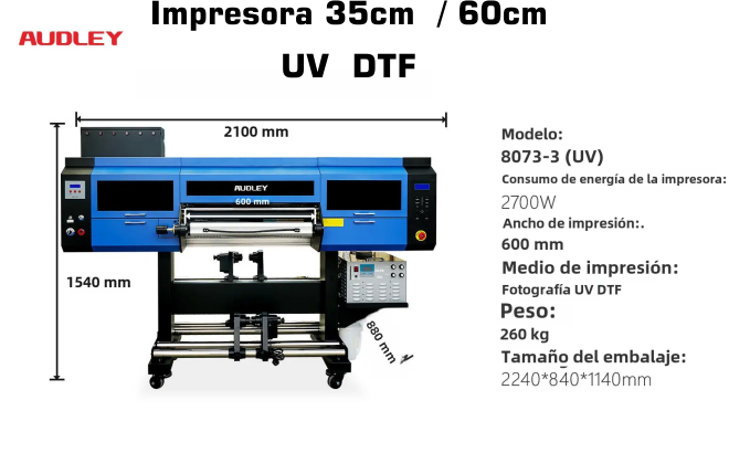maquina impresora UV DTF rollo a rollo